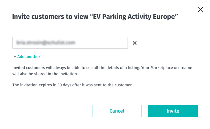 Invite customers to view already created listing