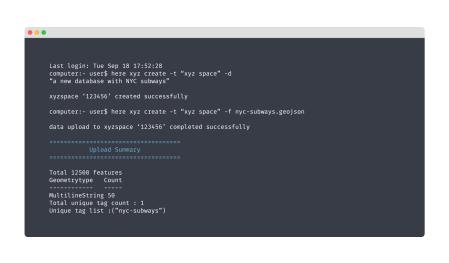 console with code