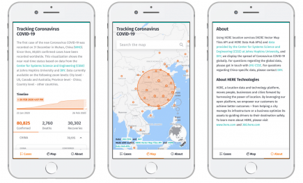 How HERE built an interactive map displaying the COVID-19 outbreak