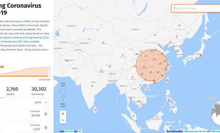 map of tracking covid19